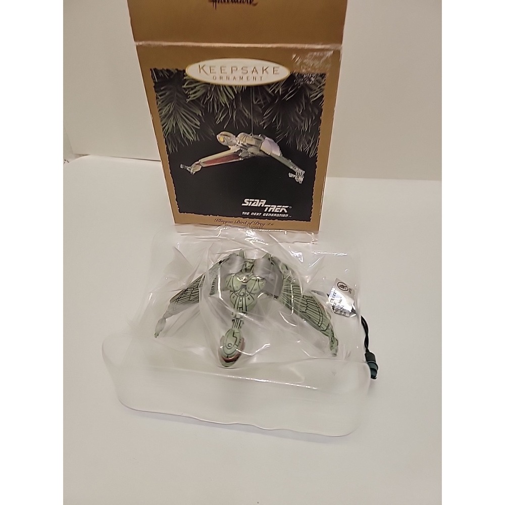 1994 Hallmark Keepsake Star Trek Klingon Bird of Prey Lighted Ornament Box